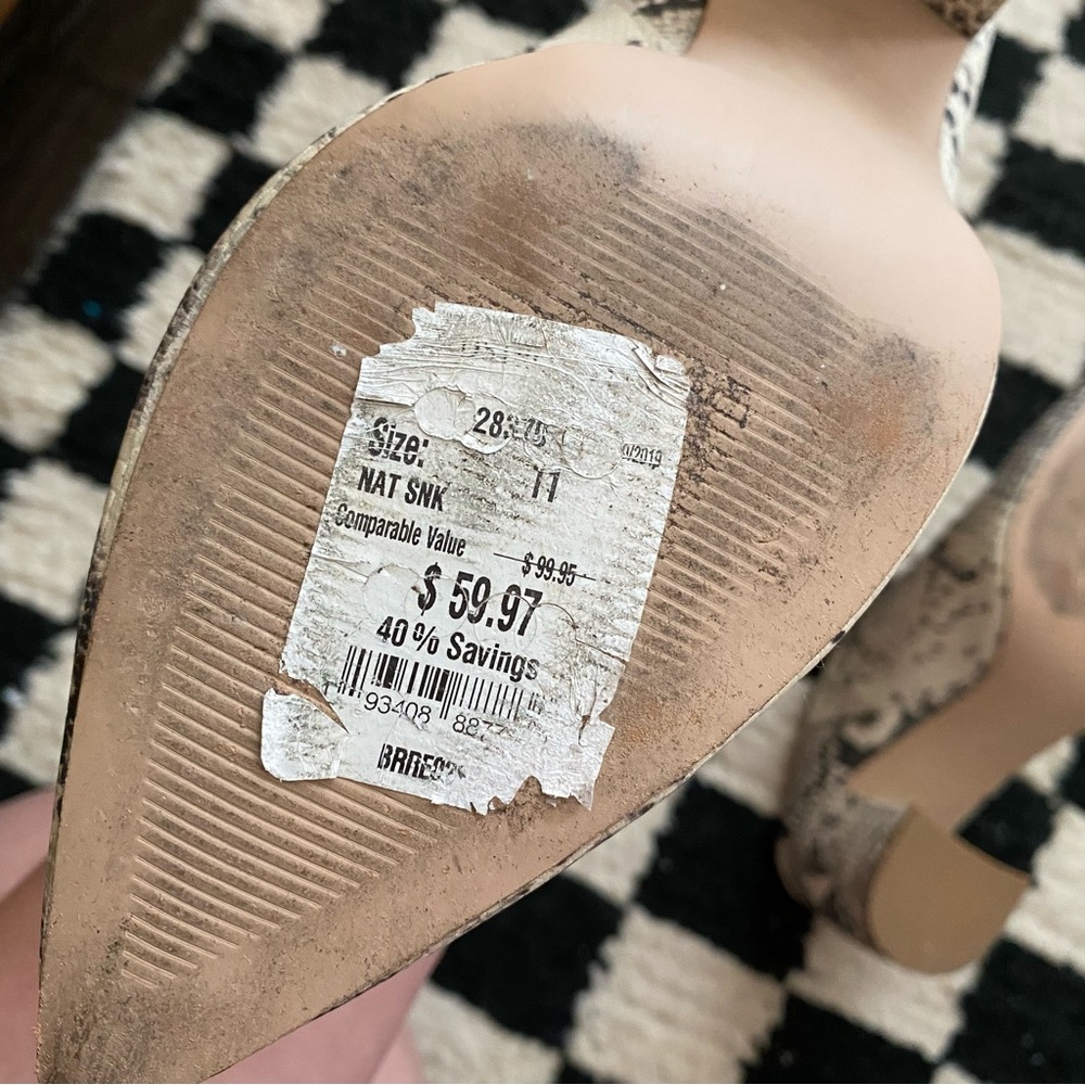 Steve Madden Snake Print Pointed Toe Heeled Mules - image 7